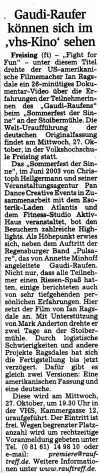 Freisinger Tagblatt vom 19.10.04